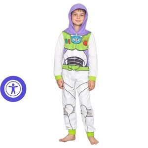 Toy Story Buzz Lightyear zip up union suit onesie pajamas size 10